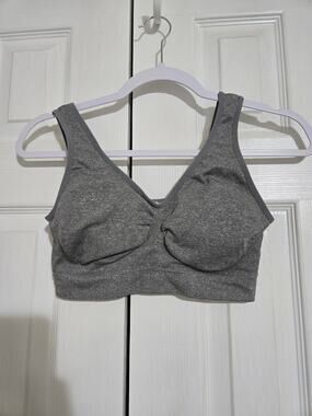 Just be large women's gray sports bra with removable pads